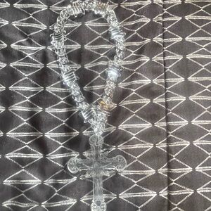 Clear Crystal Cross Necklace